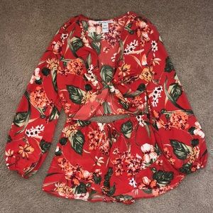 NWOT‼️ Tropical Orange 2PC Short Set